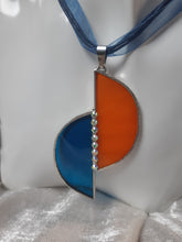 Charger l&#39;image dans la galerie, Elysabeth Orange &amp; Bleu strass